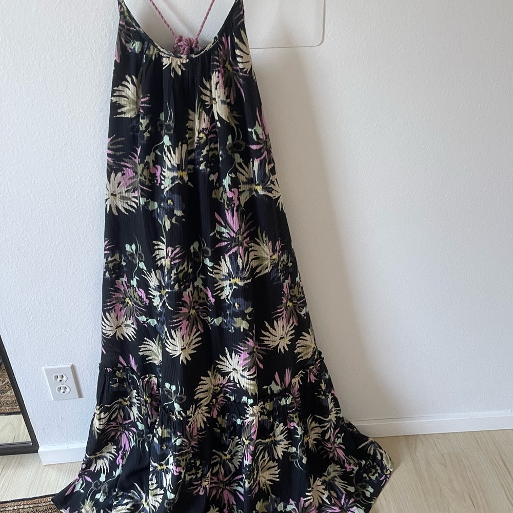 Scotch & Soda park in bloom Maxi Dress Black size 38 M summer dress women's New - Picture 6 of 13